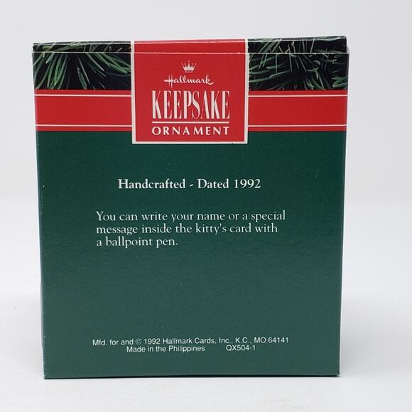 1992 Hallmark Friendly Greetings Keepsake Handcrafted Holiday Christmas Ornament - Picture 2 of 6